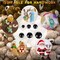 150-Piece Black Plastic Safety Eyes with Washers – 6mm to 12mm for Amigurumi, Crochet Dolls, Plush Toys & DIY Crafts